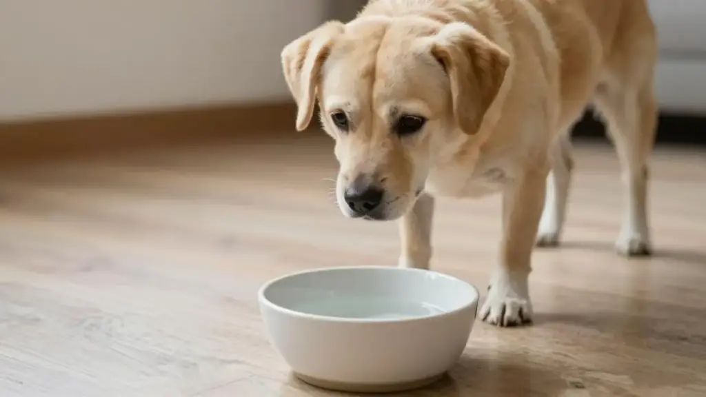 Dog refusing water